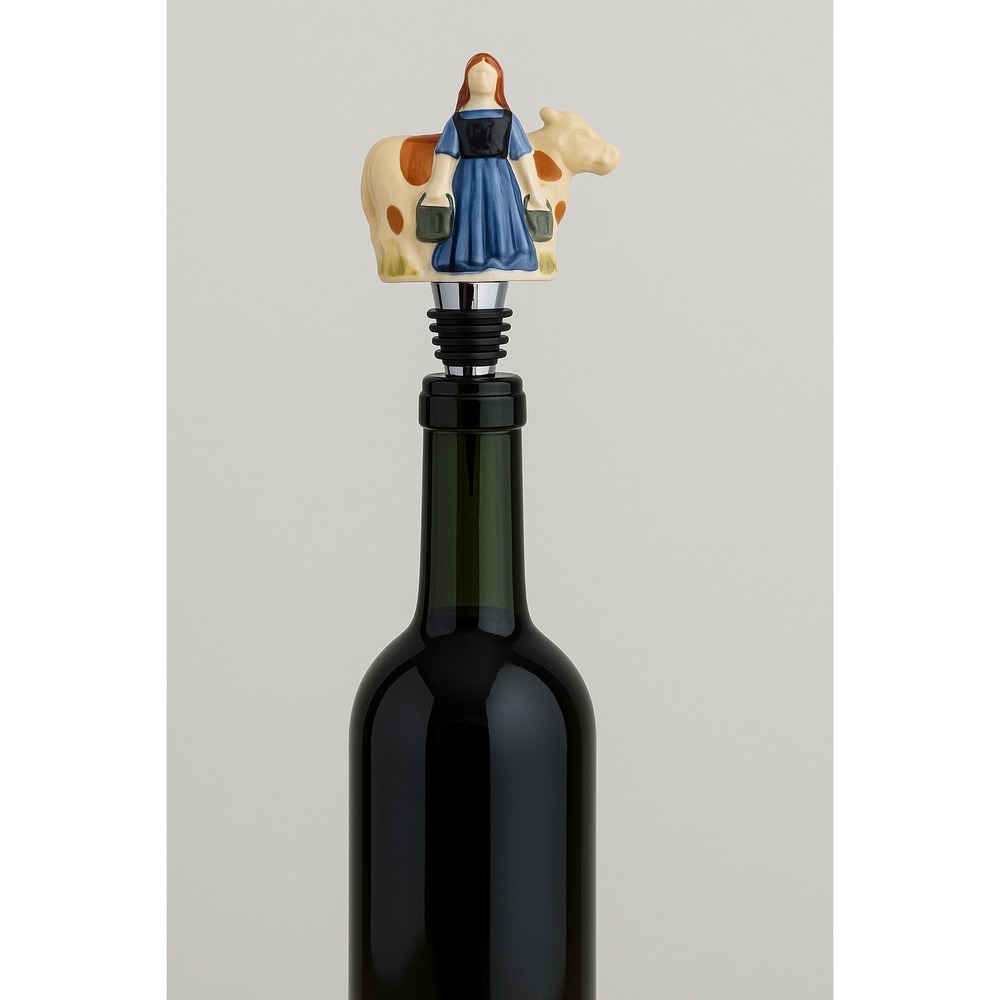 NIB Williams-Sonoma 12 Days of Christmas Bottle Stopper MILKMAID Wine Lovers